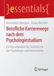 Cover von Berufliche Karrierewege nach dem Psychologiestudium
