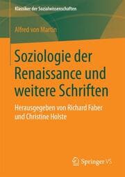 Cover von Soziologie der Renaissance und weitere Schriften