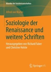 Cover von Soziologie der Renaissance und weitere Schriften