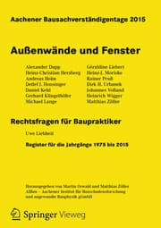 Cover von Aachener Bausachverständigentage 2015