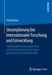 Cover von Steuerplanung bei internationaler Forschung und Entwicklung