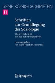 Cover von Schriften zur Grundlegung der Soziologie