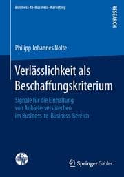 Cover von Verlässlichkeit als Beschaffungskriterium