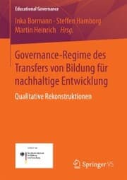 Cover von Governance-Regime des Transfers von Bildung für nachhaltige Entwicklung