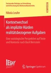 Cover von Kontextwechsel als implizite Hürden realitätsbezogener Aufgaben