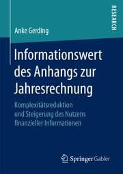 Cover von Informationswert des Anhangs zur Jahresrechnung