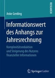 Cover von Informationswert des Anhangs zur Jahresrechnung