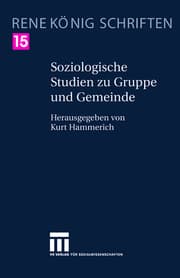 Cover von Soziologische Studien zu Gruppe und Gemeinde