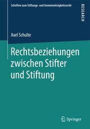 Cover von Rechtsbeziehungen zwischen Stifter und Stiftung