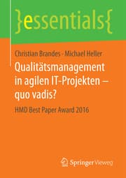 Cover von Qualitätsmanagement in agilen IT-Projekten - quo vadis?