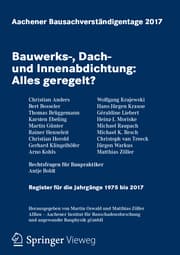 Cover von Aachener Bausachverständigentage 2017