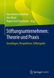 Cover von Stiftungsunternehmen: Theorie und Praxis