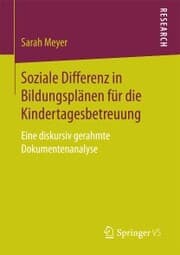 Cover von Soziale Differenz in Bildungsplänen für die Kindertagesbetreuung