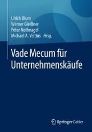 Cover von Vade Mecum für Unternehmenskäufe