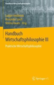 Cover von Handbuch Wirtschaftsphilosophie III