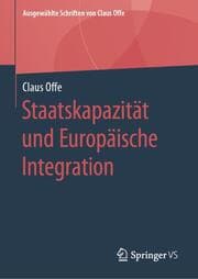 Cover von Staatskapazität und Europäische Integration