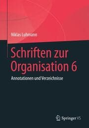Cover von Schriften zur Organisation 6