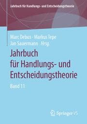 Cover von Jahrbuch für Handlungs- und Entscheidungstheorie