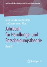 Cover von Jahrbuch für Handlungs- und Entscheidungstheorie