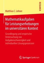Cover von Mathematikaufgaben für Leistungserhebungen im universitären Kontext