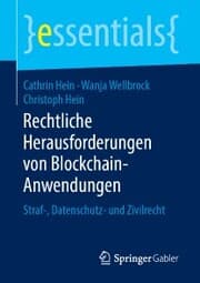 Cover von Rechtliche Herausforderungen von Blockchain-Anwendungen