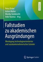Cover von Fallstudien zu akademischen Ausgründungen