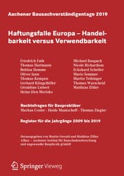 Cover von Aachener Bausachverständigentage 2019