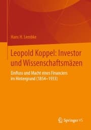 Cover von Leopold Koppel: Investor und Wissenschaftsmäzen