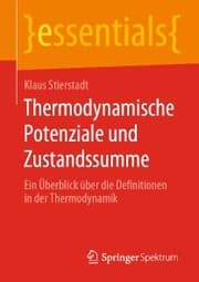 Cover von Thermodynamische Potenziale und Zustandssumme
