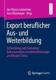 Cover von Export beruflicher Aus- und Weiterbildung