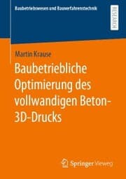 Cover von Baubetriebliche Optimierung des vollwandigen Beton-3D-Drucks