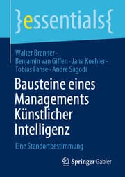 Cover von Bausteine eines Managements Künstlicher Intelligenz
