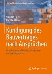 Cover von Kündigung des Bauvertrages nach Ansprüchen