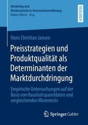 Cover von Preisstrategien und Produktqualität als Determinanten der Marktdurchdringung