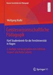 Cover von Geisteswissenschaftliche Pädagogik