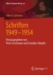 Cover von Schriften 1949 - 1954