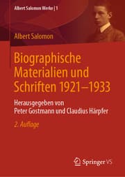 Cover von Biographische Materialien und Schriften 1921-1933
