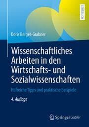 Cover von Wissenschaftliches Arbeiten in den Wirtschafts- und Sozialwissenschaften