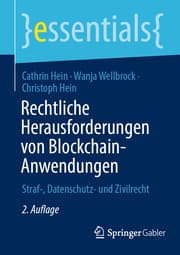 Cover von Rechtliche Herausforderungen von Blockchain-Anwendungen