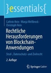 Cover von Rechtliche Herausforderungen von Blockchain-Anwendungen