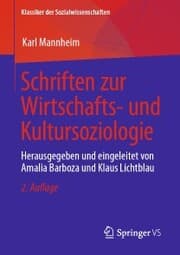 Cover von Schriften zur Wirtschafts- und Kultursoziologie