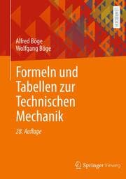 Cover von Formeln und Tabellen zur Technischen Mechanik