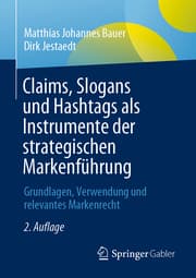 Cover von Claims, Slogans und Hashtags als Instrumente der strategischen Markenführung