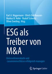 Cover von ESG als Treiber von M&A