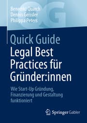 Cover von Quick Guide Legal Best Practices für Gründer:innen