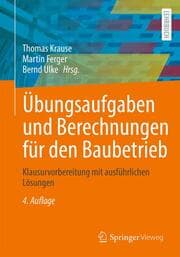 Cover von Übungsaufgaben und Berechnungen für den Baubetrieb