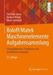 Cover von Roloff/Matek Maschinenelemente Aufgabensammlung