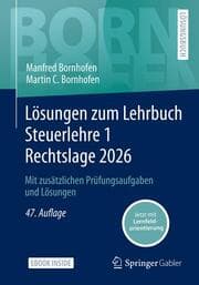 Cover von Lösungen zum Lehrbuch Steuerlehre 1 Rechtslage 2026
