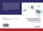 Cover von Performance Analaysis of H.264 Video Codec in Wireless Environment