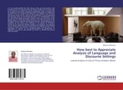 Cover von How best to Appreciate Analysis of Language and Discourse Settings